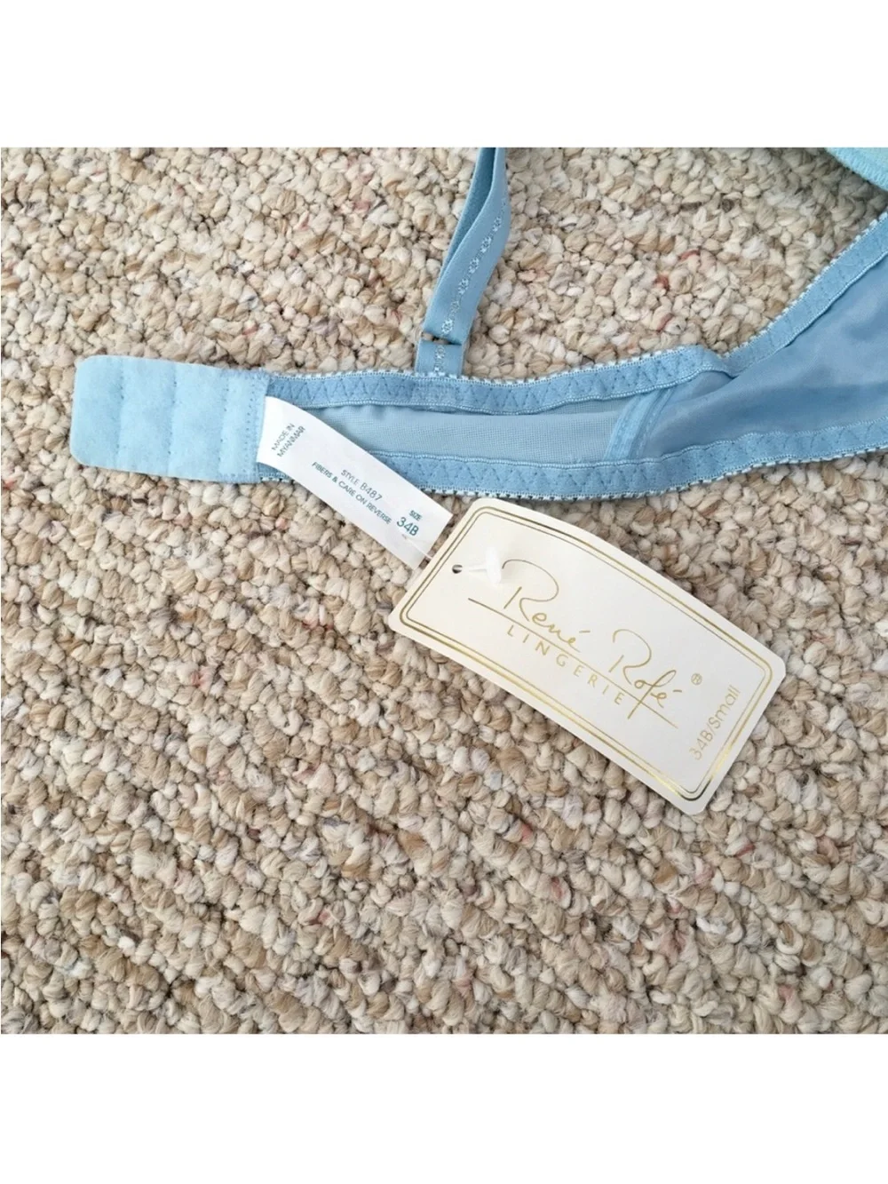 NWT Rene Rofe Light Blue Moon & Star Underwire Bra - Picture 5 of 6